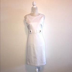 Ann Taylor Sleeveless White Lined Dress
